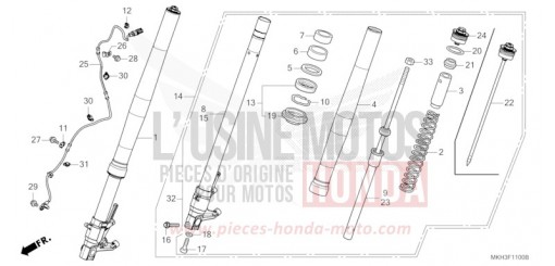 FRONT FORK ADV750H de 2017